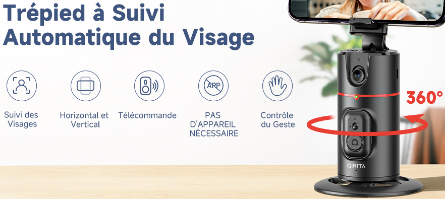 🎯 TRÉPIED IA RÉVOLUTIONNAIRE 360° - Suivi Automatique Intelligent