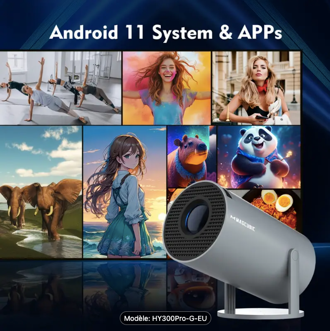 📽️ PROJECTEUR HY300 PRO RÉVOLUTIONNAIRE - Wi-Fi 6 + BT5.2 Android ⚡